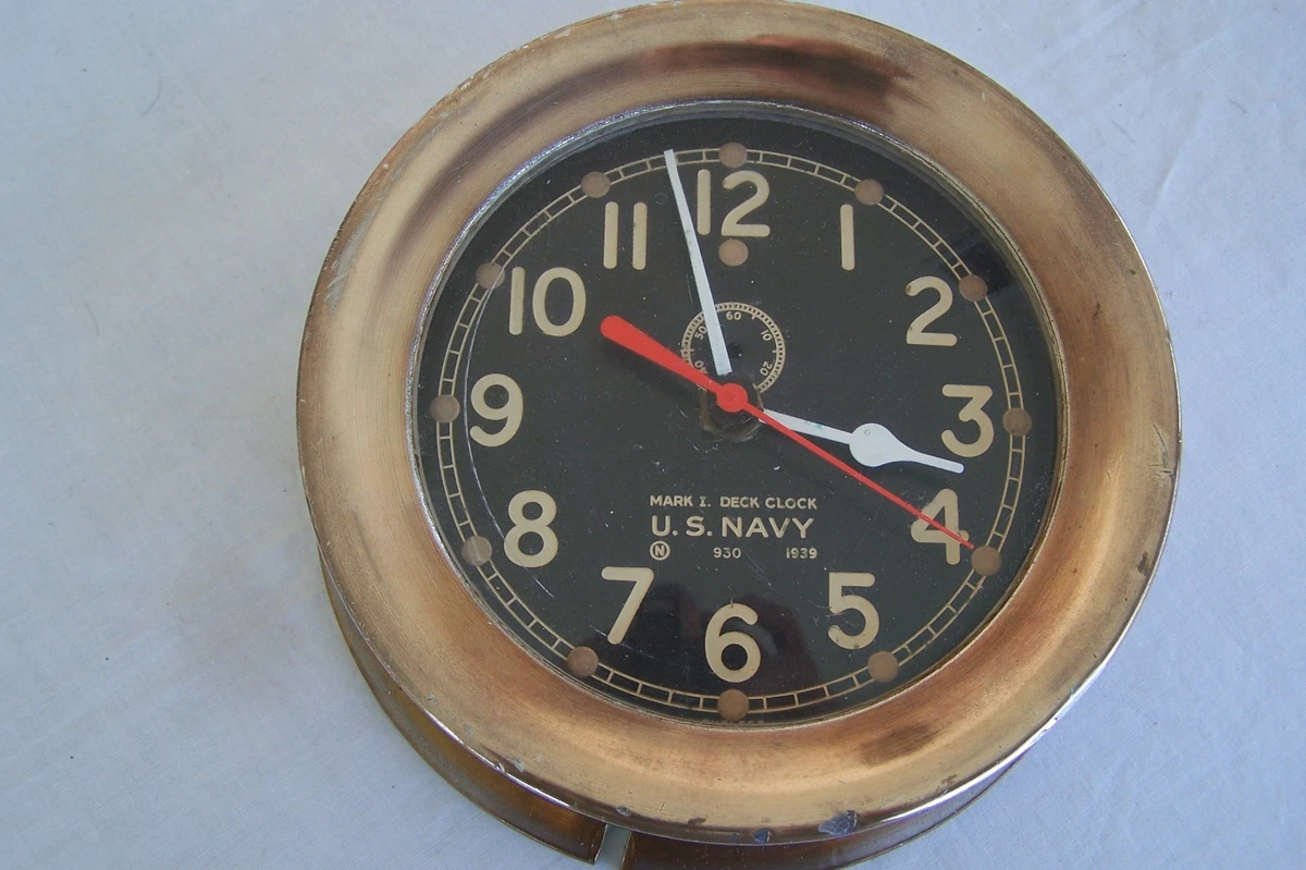 WWII US Navy Deck Clock Antique Maritime Clocks for sale | eBay