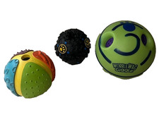 Wobble Wag Giggle Ball Dog Pet toys rattle treat noise Christmas lot of 3