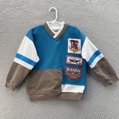 Vintage Bazooka Sweater Youth 7 Air Team Wings Patch Retro 80s 90s Pullover