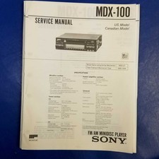SONY MDX-100 Service Manual Original Paper OEM Repair Guide - USA