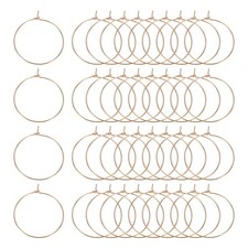 100Pcs Earring Beading Hoops, 30mm / 1.2