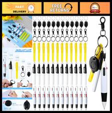 60 Pcs Mini Nurse Pens with Badge Clips & Highlighters, LED Keychain Flashlight