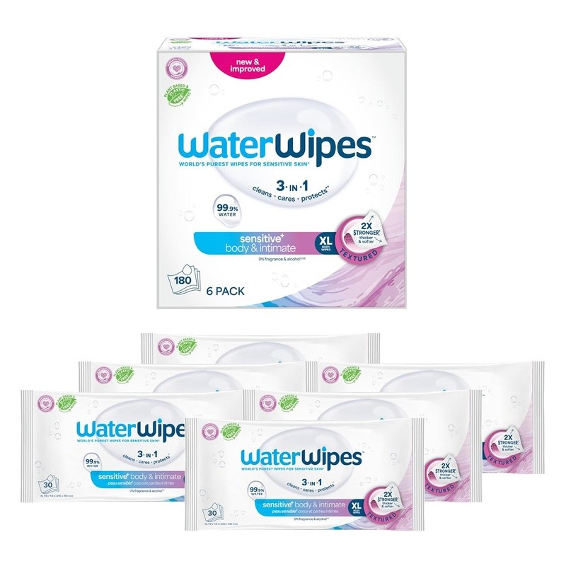 Fragrance Free Sensitive Wipes 180 Count Disposable Gentle Care Intimate Hygiene