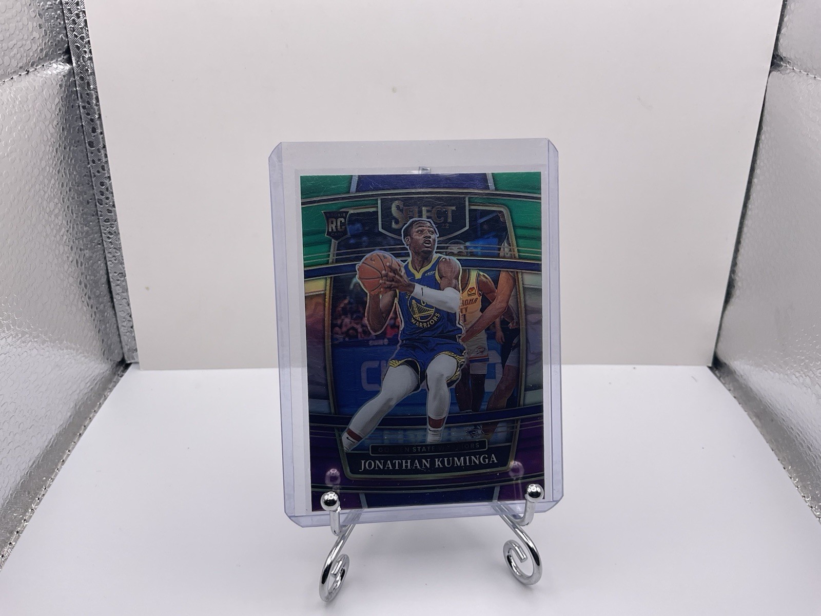 2021-22 Panini Select - Concourse Jonathan Kuminga #28 Green White Purple Prizm