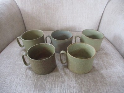 (5) Bennington Potters Vermont Coffee Mugs Classic #1626 Green | eBay