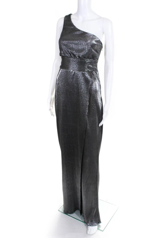Vestido Chandler de un hombro plateado para mujer talla 6 10855275 Foto 2 de 4