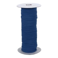 Elastic Bands 1/8 Inch x 50 Yards Stretch Flat Elastic Cord, Marine Blue