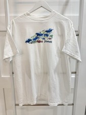 Anvil Vintage 90 s Hawaii TropicaWaikiki Dolphin Graphic Souvenir T-Shirt Size L