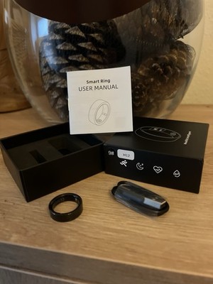 Smart Ring Fitnesstracker Größe 9 Gesundheitstracker Farbe: Schwarz NEU