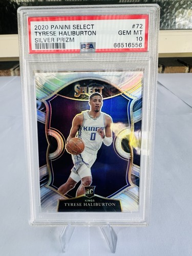 2020-21 Panini Select Silver Concourse Tyrese Haliburton RC Kings #72 PSA 10