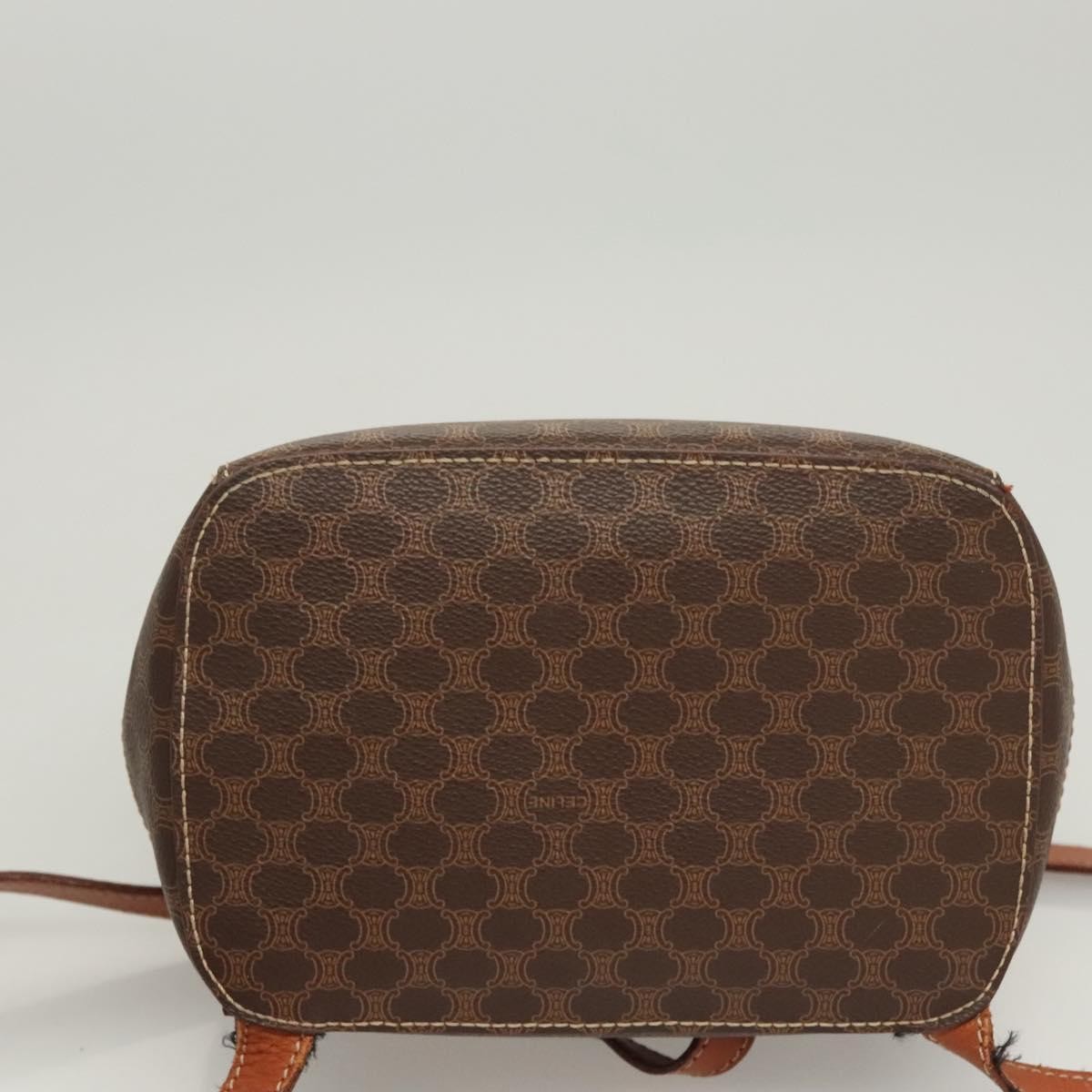 Celine Vintage Drawstring Flap Backpack Macadam C… - image 13