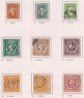 (F371-3) 1860 NSW set of 9stamps 1d to 1/- definitive series (C)