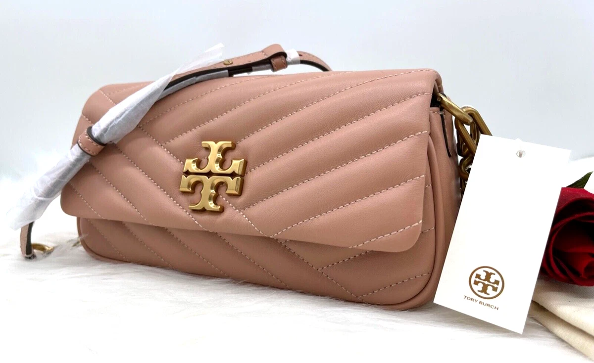 AUTH NWT $458 Tory Burch Kira Chevron Small Flap Top Handle Shoulder Bag  NEW