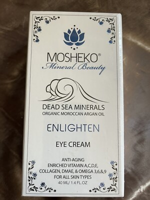 ANTI-AGING CREAM EYE  MOSHEKO DEAD SEA MINERALS  ARGAN OIL ENLIGHTEN 