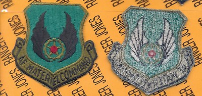 Air Force Material Command OD Green border & Black pocket patch