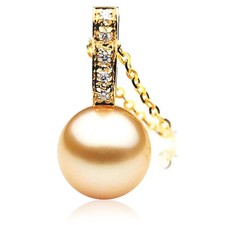 13 mm Diamonds South Sea Golden Pearl Pendants Pacific Pearls® Pearl pendant new