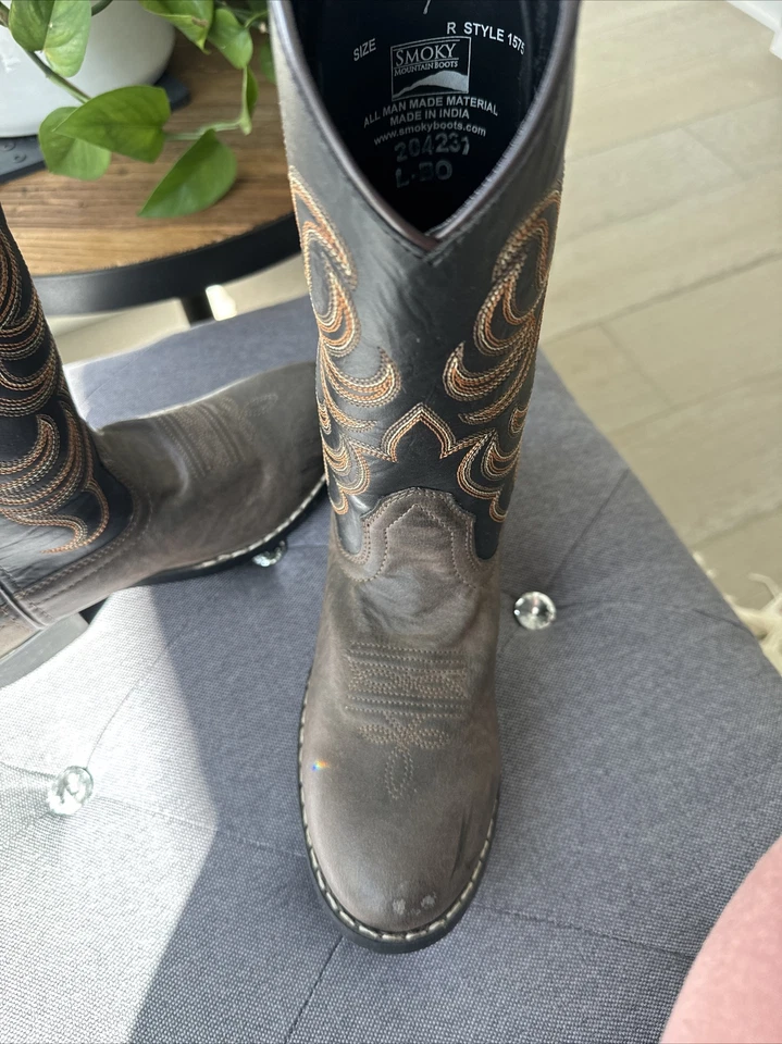 Smoky Mountain Boots Size 7 Brown Riding Boots Worn ONCE - Image 3 of 4