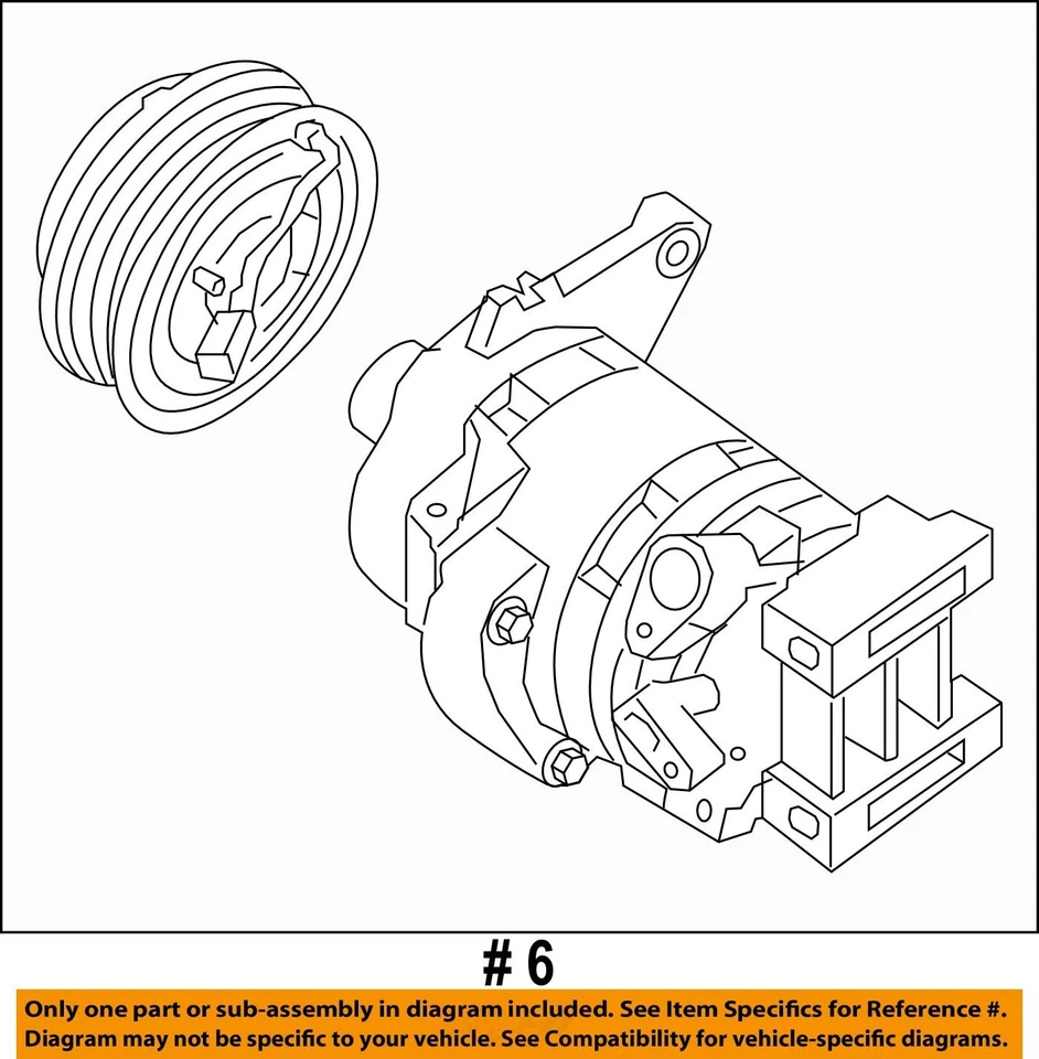 Compresor de aire acondicionado usado para: Nissan Murano 2017 grado A Foto 4 de 4