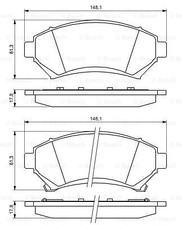 BOSCH 0 986 424 466 Brake Pad Set, disc brake for CADILLAC CHEVROLET OPEL VAUXHA