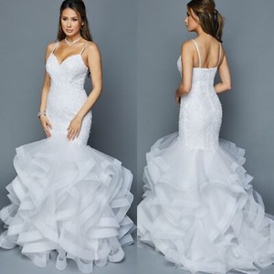 fit and flare ruffle wedding dress