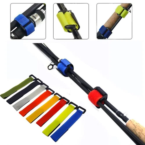 20x Fishing Rod Tie Strap Tackle Wrap Band Fish Pole Holder Fastener USA - Bild 15 von 22