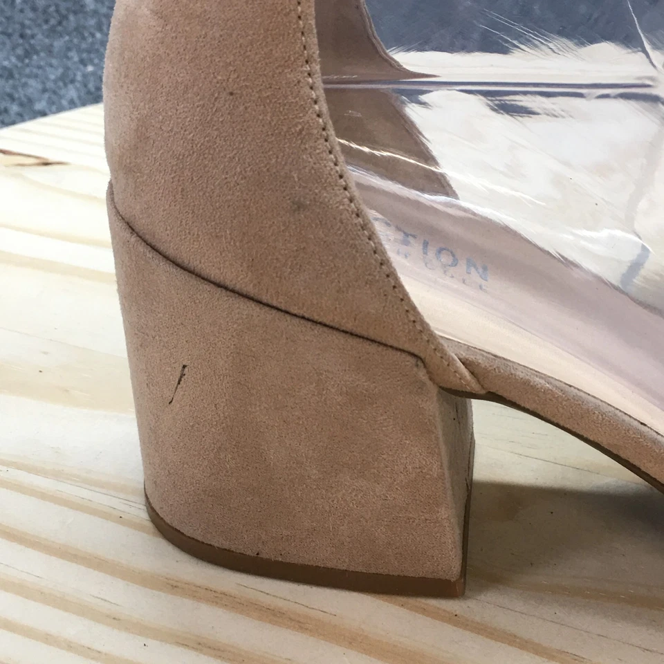 Sandalias Kenneth Cole Reaction para mujer 10 acebo correa al tobillo marrón bloque de punta abierta Foto 2 de 4