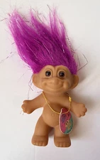 Russ Sparkling Good Luck Troll Doll, Pink Sparkle Shine Hair, 3 inch 