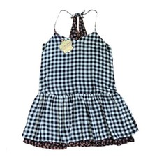 Princess Vera Wang Junior Flounce Hem Plaid Sundress Large