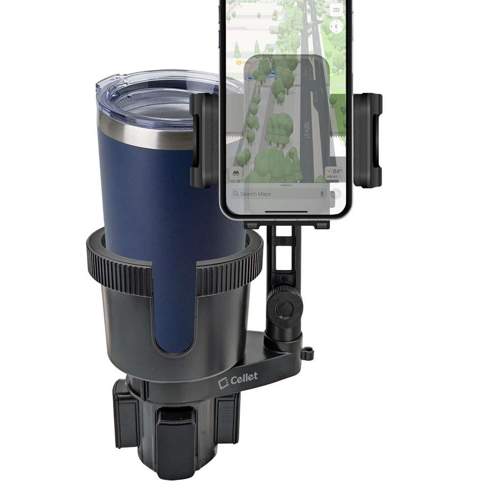 Phone Cup Holder Mount for Car – Universal Vehicle Cell Phone Mount Adjustable - Image 2 of 4