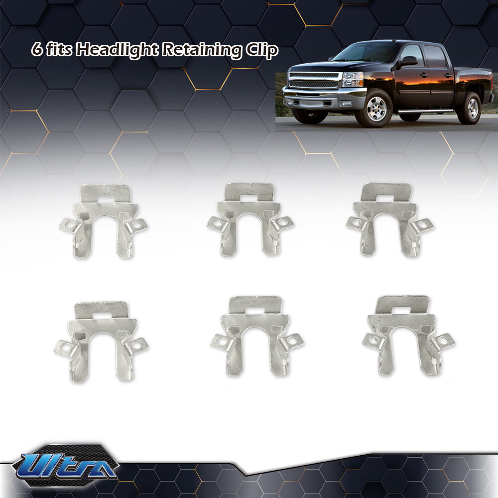 6pcs Headlight Retaining Clips Fit For 1992-1996 Ford F150 F250 F350 Bronco