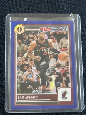 2023-24 NBA Hoops Premium Stock Bam Adebayo Heat Blue /120 #66