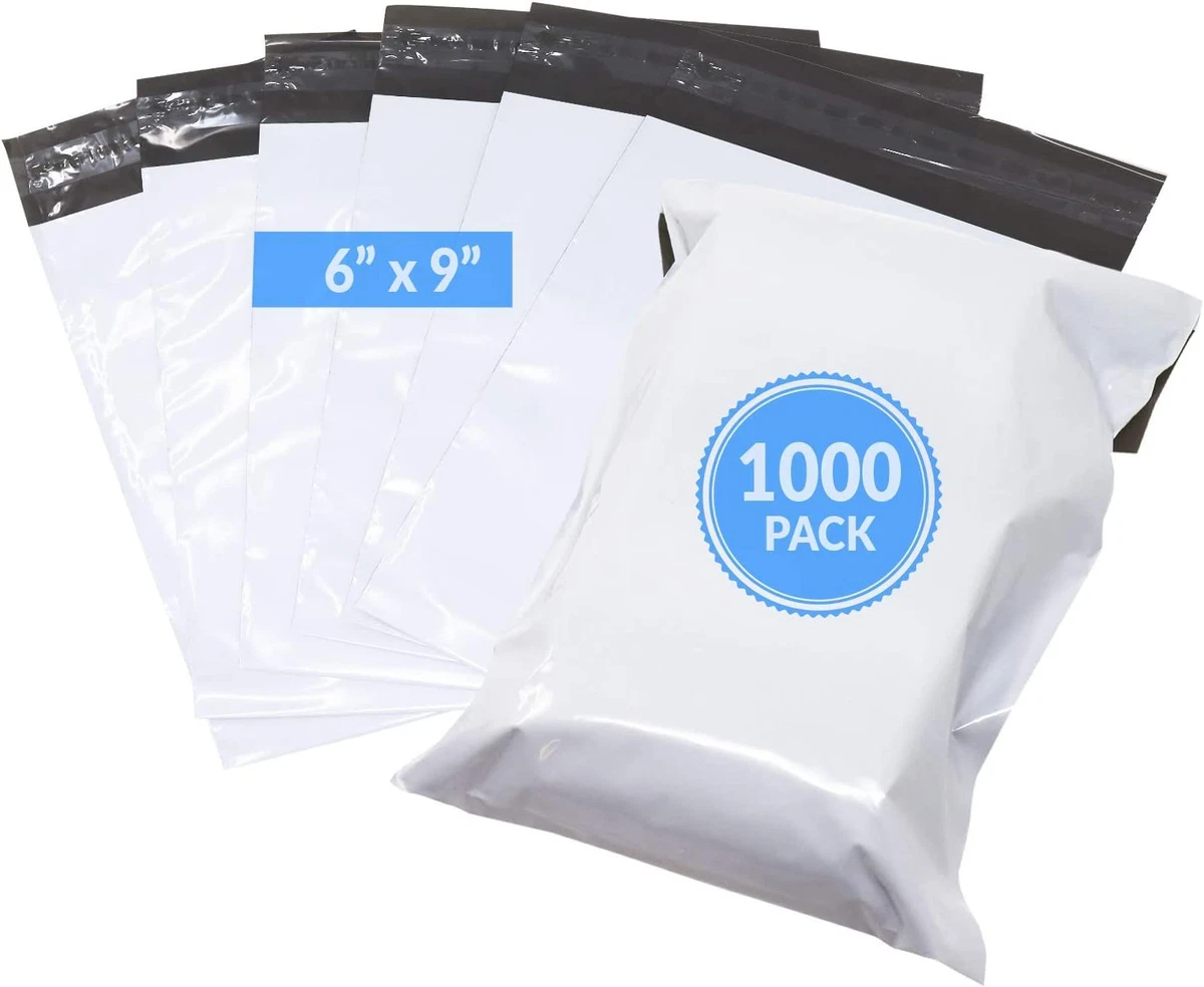 Poly Mailers 6X9 | 1000 Pcs Bulk | Small Mailing Envelopes/Shipping Bags |  Whi | eBay