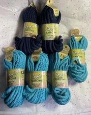 Pepperell Cora’s Cotton Craft Cord 6MM / .24 in Navy or Turquoise 50 ft / 75 ft