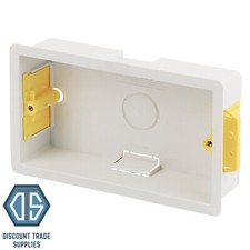 Appleby SB629 35mm Double Dry Lining Fast Fix Box 2 Gang Plasterboard Back Box