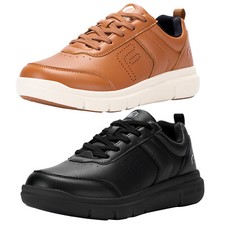 FitVille Mens Wide Walking Dress Sneakers Casual Shoes Comfort Plantar Fasciitis