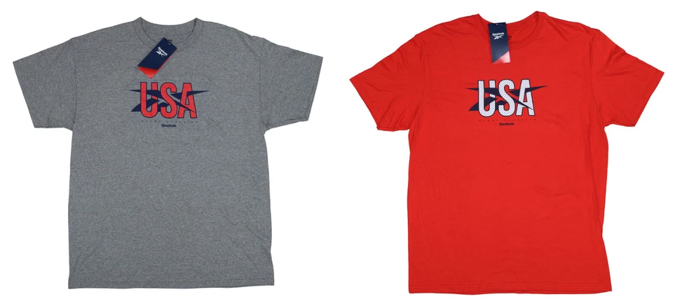 Reebok USA Graphic Print Sport Classics Athletic Short Sleeve Men's T-Shirt NWT