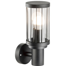 FIORD Black IP44 Outdoor Feature Wall Light Lantern Up Down for LED E27