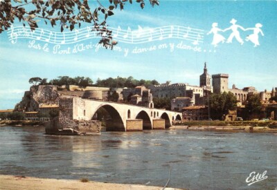 Avignon - Der Rhône und Die Brücke Saint-Bénezet - Kathedrale - Rocher Des Doms