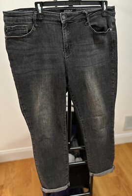 JUDY BLUE JB88130 Boyfriend Fit Charcoal Wash Stretch Jeans Size