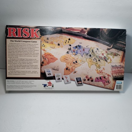 Risk World Conquest Game Parker Brothers 1993 100% Complete DAMAGED BOX - Picture 15 of 22