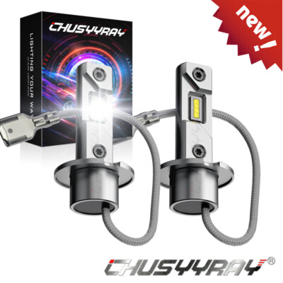 Conversion Kit H3 6500K White Fog Light Bulbs for MAZDA Protege5 2002-2003 DRL