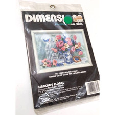 Janlynn Charmin Ribbon Basket Pillow Kit #07-22 Ribbonstitching Ruban 14x14