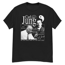 Camiseta Cita Psicología Psicodélica Abstracta Inspirada en Carl Jung