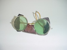 Vintage Willson Steam Punk Glacier Sport Goggles, Green Lens Sun Goggles
