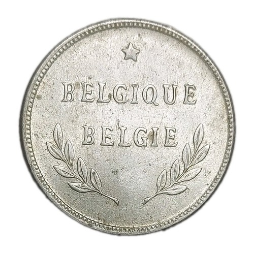 1944 Belgium 2 Two Francs Belgian Steel World Coin Allied Occupation WWII Era