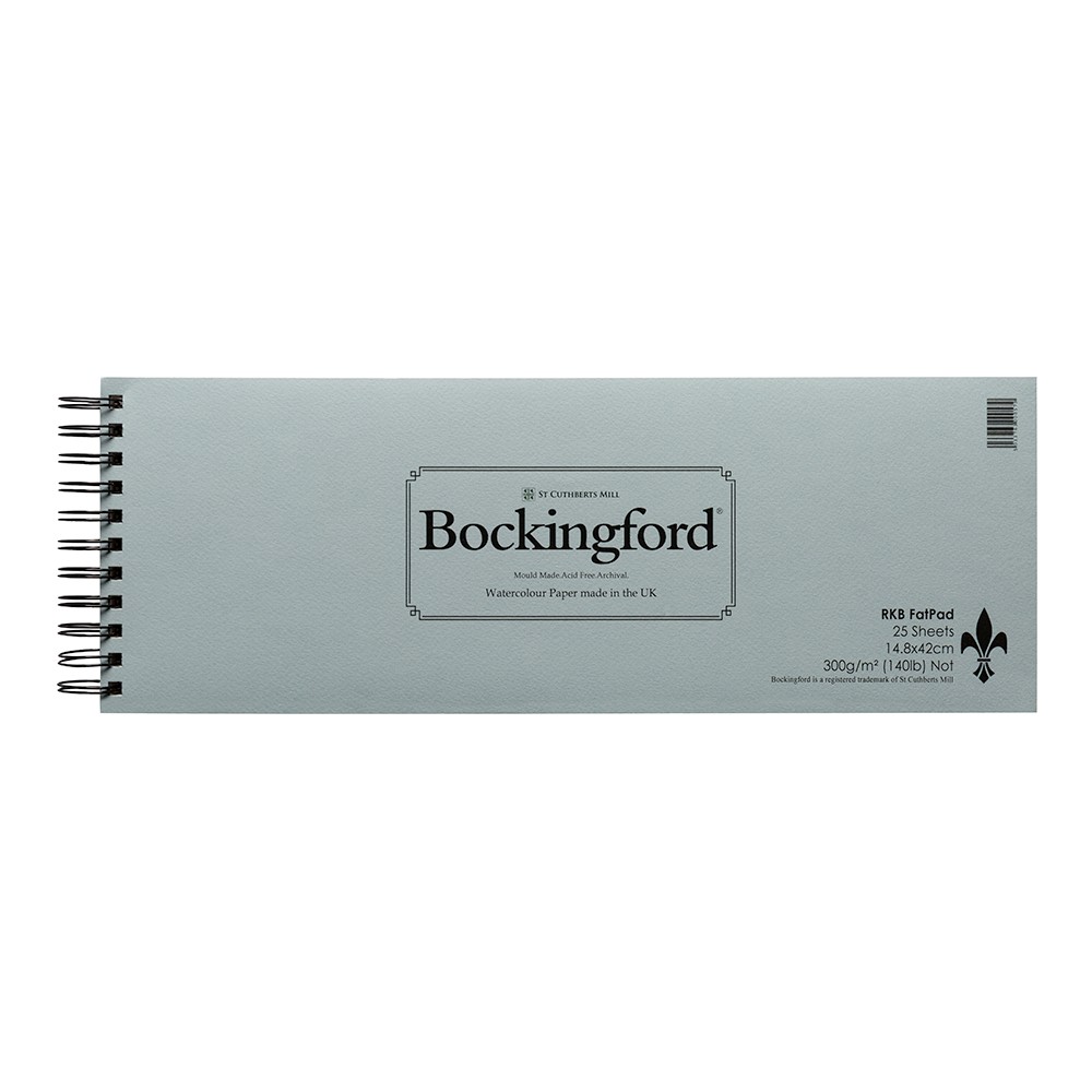 Bockingford : Spiral Fat Pad : Landscape : 15x42cm : 16.5x6in : 25 Sheets : Not