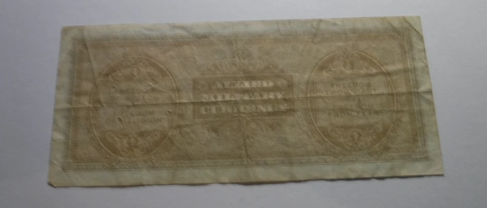 1943 Allied (Italy) Military Currency MPC 50 lire Banknote - Image 2 of 2