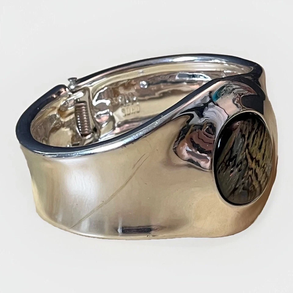 Pulsera de plata con bisagra Robert Lee Morris Soho piedra abulón RLM SOHO Foto 2 de 4