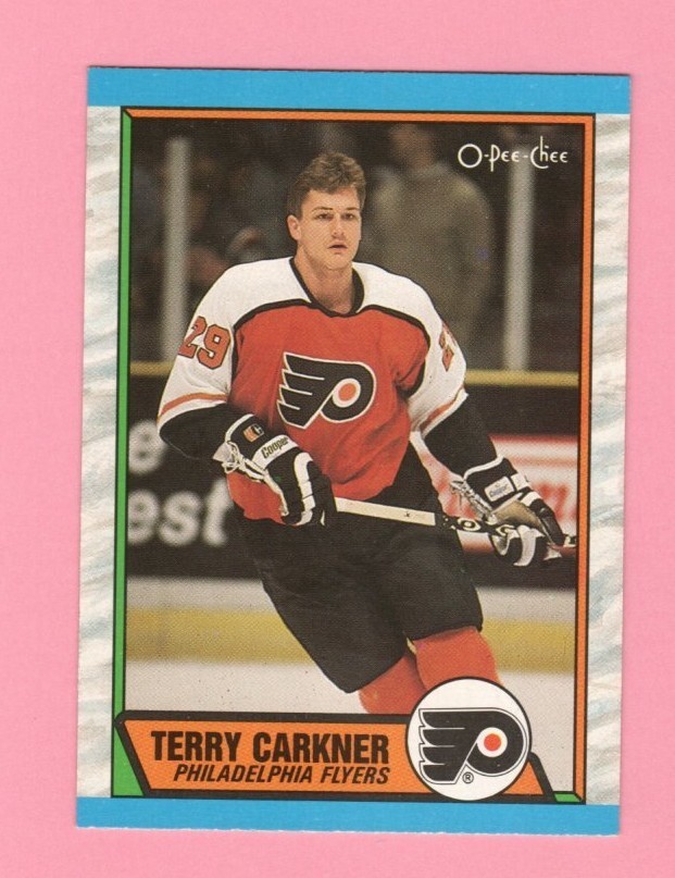 1989-90  O-Pee-Chee Terry Carkner #3 Philadelphia Flyers