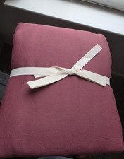 JELLYMONI 100 Washed Cotton Deep Plum Duvet Cover Queen Size 3 Pieces